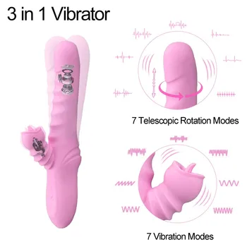 Ogrevanje Dildo, Vibrator Ženski Spol Trgovina Vrtenja Teleskopsko Dildos Rabbit Vibratorji Erotično Sex Igrače za Odrasle Dildos za Ženske