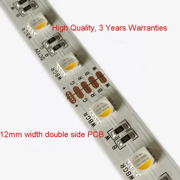 LED Trakovi IP20 Ne-nepremočljiva 60LEDs na Meter RGBW Barve za 14,4 w/m DC12V/24V IP20 Prilagodljivi Trakovi Z 3 Leta Garancije
