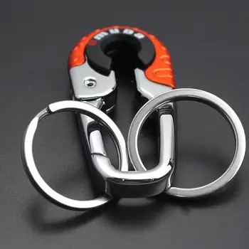 Moški Keychain Key Ring Kljuko na Prostem Jekla Plezanje termometer Carabiner Sponke kompas N2S1