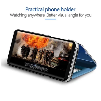 Flip Mirror Pametni Telefon Ohišje Za Samsung Galaxy A02 A022F A022F/DS A022M 6,5 Cm Magnetna Privlačnost Navpično Stojalo Pokrov