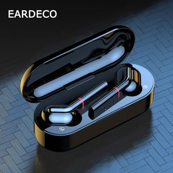 EARDECO V Uho Bluetooth Slušalke TWS Pravi Brezžični Čepkov Šport Brezžične Slušalke Bas Slušalke Z Mikrofon Stereo Slušalke