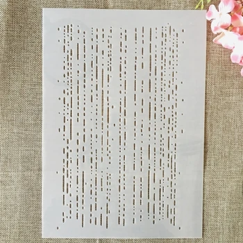 A4 29 cm Pikčasto Črto Teksturo DIY Layering Matrice Stensko Slikarstvo Album Kolorit Reliefi Album Dekorativni Predlogo