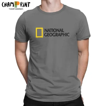 National Geographic Channel Majica S Kratkimi Rokavi Moški Bombaž Priložnostne Majice Posadke Vratu Tees Kratek Rokav Obleke Plus Velikost