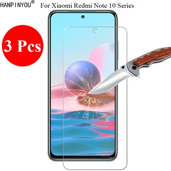3 Kos/Veliko 9H 2.5 D, Kaljeno Steklo Screen Protector Za Xiaomi Redmi Opomba 10 10T 10S Pro Max Zaščitna folija