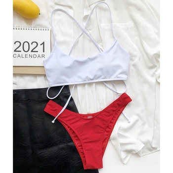 Seksi Micro Bikini 2021 Ženske Kopalke Ženske Kopalke Tangice Bikini Komplet Plavanje za Plaža Obrabe, Brazilski kopalke biquini