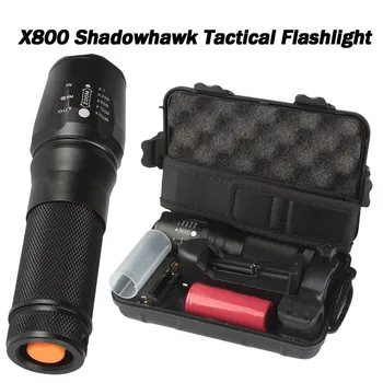 Visoka Kakovost Shadowhawk 6000lm X800 Taktično Mini Svetilka Zoom Vojaške Baklo G700 Uv Flashligh Svetilka 5-mode #T3