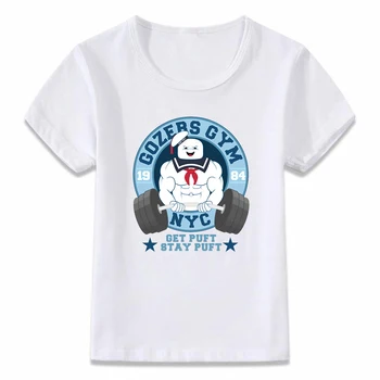 Otroci Oblačila Majica Ghostbusters Marshmallow Človek Smešno Otroci T-shirt za Fante in Dekleta Malčka Srajce Tee oal163