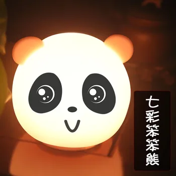USB Nosi Panda LED Night Light Touch Senzor Pisane Časovnik USB Polnilne Silikonski Lučka za Otroke, Otroci Baby Darilo
