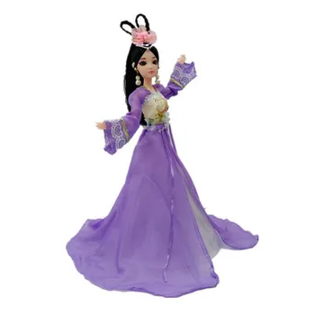30 cm Kitajski Tradiciji Royal Queen Hanfu Princesa Lutka Obleko Dekle DIY Make Up Igrača, Lutka z Dodatki za Dekleta Darilo