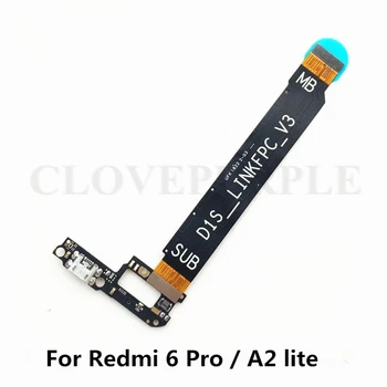 Za Xiaomi Redmi 6 Pro USB Polnjenje Polnilnik Odbor & Motherboard MainBoard Glavni Odbor Povezave Line Flex Kabel Za Mi A2 Lite