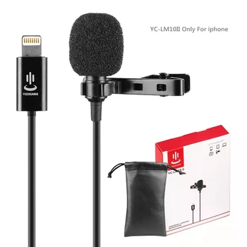 YC-LM10 II Telefona, Audio Video Snemanje Lavalier Kondenzator Mikrofon za iPhone 8 7 6 5 4 4S, ipad Huawei Sumsang HTC kot ZA-LM10