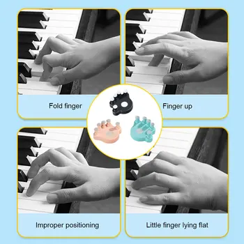 1 Par Klavir Prst Trener Prsti Moč Orodja Za Usposabljanje Prst Faktorji Mehko Prst Blazine Klavir Tipkovnico