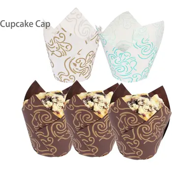 50 Kos/paket Torto Plesni Muffin Cupcake Papir Skodelice Papir Primerih Oilproof Cupcake Linijskih Peko Skodelice, Pribor