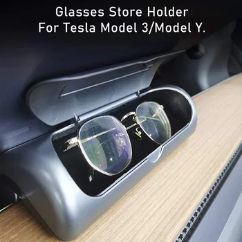 2021 Nova Notranjost Očal Primeru za Tesla Model 3 in Model Y Očala Polje Držalo na Nosilcu Nazaj Konzole Navigacijski Zaslon