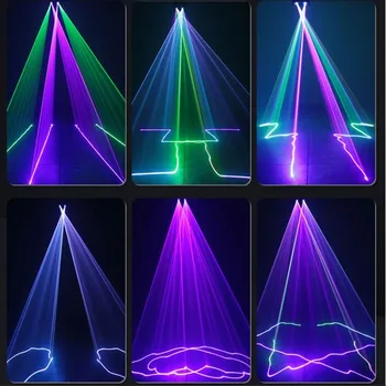 Vroče prodaje lasersko projekcijo disco laser RGB barvno DJ projektor, skener DMX512 stranka klub dom dekoracijo laser razsvetljavo