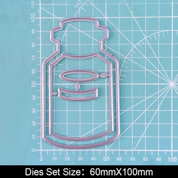Drift 3D Steklenice, Kovinski Rezanje Zvezda Umre za DIY Album Rezanje Navojnih Papir, Kartice, Reliefni Dekorativni Obrti Die Cut