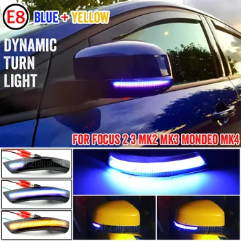 Odlično Stransko Krilo Modro LED Dinamični Vključite Signal Blinker Ogledalo Flasher Luč Za Ford Focus 2 Focus MK2 3 MK3 3.5 Za Mondeo MK4