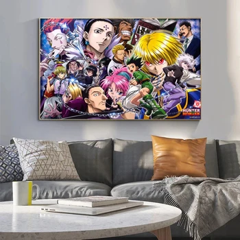 Klasični Japonski Anime Hunter X Platno Slikarstvo Priljubljen Anime, Plakati, Tiskanje Wall Art Slik, Dnevna Soba Stenski Dekor Cuadro