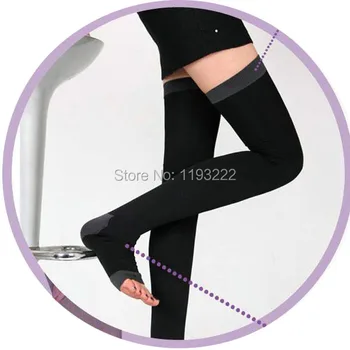 420 D Moda za Ženske, Stiskanje Prstov Sliming Tighs Stegno Visoki Vrh Nogavice Tlak Spanja Oblikovalec Noge