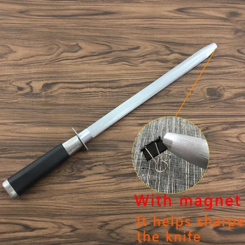 Musat 12 inchKnife Ostrenje Palico Profesionalni Kuhinjski Noži Ostra brušenje jekla, Ogljikovega jekla, Široko ostrenje bar