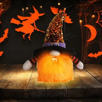 2021 Nova Halloween Žareče Brezosebna Lutka Gnome Okraski Smešno Plišastih Lutke Halloween Okraski