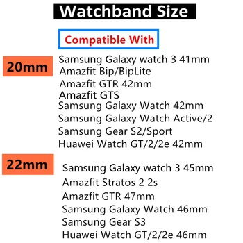 20 mm 22 mm Magnetni trak Za Samsung Prestavi S3 Frontier/S2 zapestnica Huawei GT/GT2/2e/Pro Galaxy watch 3/46mm/42mm/Aktivna 2 band