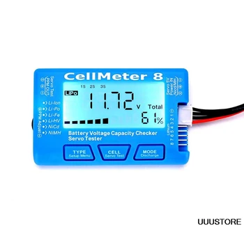 RC CellMeter 8 Multifunkcijski Digitalni Moč Servo Tester 2S-8S Za Li-Po,Li-lon,Življenje,NiCd,NiMH RC Brnenje Rezervni Deli
