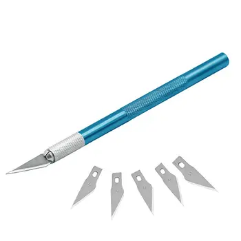 7 barve Kovinske Skalpela Nož 11# Rezila Non-slip Rezalnik Graviranje Obrti Noži za Prenosnik DIY Popravilo ročnega Orodja knifee noži