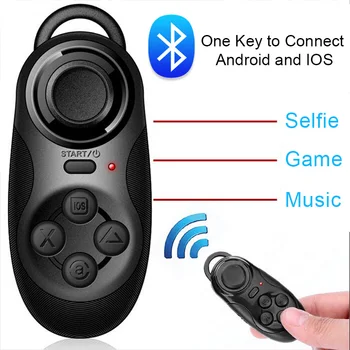 Mini Igra Krmilniki Večnamensko Bluetooth Brezžični Gamepad Daljinski Upravljalnik Telefon Sprožilec Fotoaparata Brezžično Miško