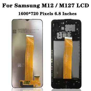 Originalni Samsung Galaxy M12 M127 LCD-Zaslon, Zaslon na Dotik, Računalnike Polno SM-M127FN/DS SM-M127F/DS SM-M127G/DS IPS