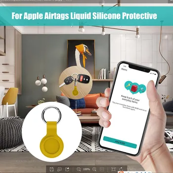 Za Apple Airtags Silikona Primeru Zaščitni Pokrov za Airtag Primeru Zaščite Rokav Lokator Tracker Anti-izgubljeno Napravo Keychain