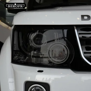 Za Land Rover Discovery 4 LR4 2009-2016 Avtomobilski Žarometi Odtenek Dimno Črna Zaščitna folija Pregleden TPU Nalepke, Dodatki