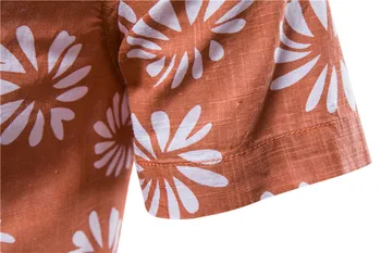 AIOPESON Havajih Slog Rokavi Moški Cvet Natisnjeni Bombaž Kakovosti Plaži Majica za Moške 2021 Novo Poletje Kratek Rokav Moške Srajce