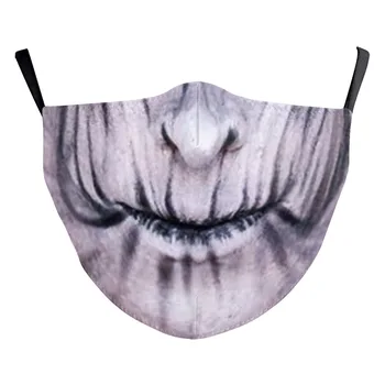 Smešno Zombi Velika Usta Cosplay Ženske Moške Spolne Maske Obraza Dustproof Kolesarjenje Vložki Dihanje Odrasle Pustne Maske