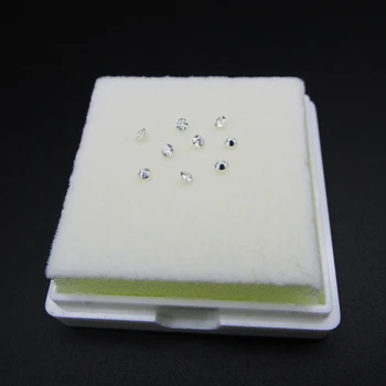 Debelo je 0,8-2,8 mm Krog Cut Moissanite IJ Bela Sintetični Diamant Svoboden Gemstone Prodaje za Kos