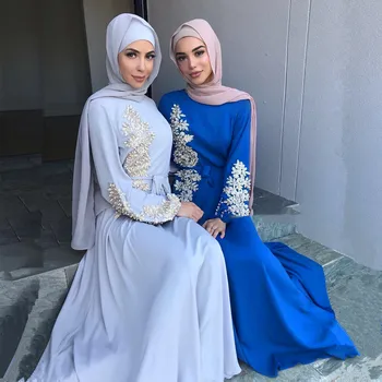 Težka industrija beaded Muslimanskih žensk obleko turški oblačilih Bližnjem Vzhodu obleko Lady abaya