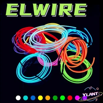 Ylant EL Neon Žična Svetlobe Novost Svetlobnih, Neon, LED lučka Prilagodljiv Vrv Cev LED Strip Niz luči Avtomobila Dekoracijo S 6 mm Šivanje