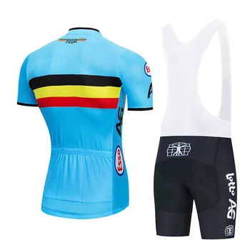 2021 Belgija Kolesarska Ekipa Jersey Kolesarske Hlače 20 D Gel hlače z Oprsnikom Nastavite Ropa Ciclismo MenS MTB Poletje Kolesarjenje Maillot Dnu Oblačila