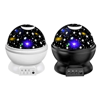 Galaxy Zvezdnato Nebo Projektor Lučka Auto Rotable Star Noč Svetlobe USB/ baterije Spalnica Strop Projekcija Lučka Daljinski upravljalnik