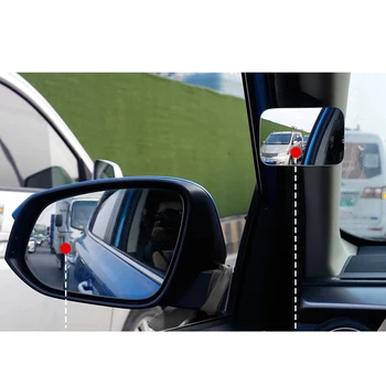 Avto Spredaj in Zadaj, Kolesa Slepa Pega Majhne Okrogle Ogledalo 360-Stopinjski Nastavljiv Wide-angle Rearview Mirror Pomožne Auto Mirror