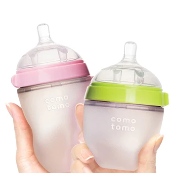 Silikonski Baby baby Steklenice mleka silikonski hranjenje steklenički (Žlico bonus) steklenico otrok mamadeira nastavek za steklenico