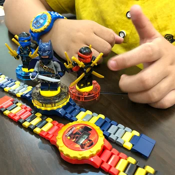 Blok Gledati Fantje Dekleta Igrača Gledal Pisane Stavbe Lego Whatch Odstranljive In Installable Darilo Watch Nov Prihod