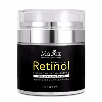 Mabox 50 ml Retinol 2.5%vlažilec Obraz, Krema, Hialuronska Kislina Antiaging Odstranite Gubam Vitamin E Kolagena Gladke Kreme za Beljenje