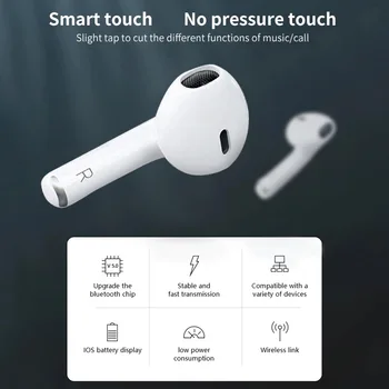 TWS Pro6 Brezžične Slušalke Bluetooth Slušalke Čepkov za Ušesa Bods Stereo Šport Vodotesne Slušalke S Polnjenjem Polje Mikrofon