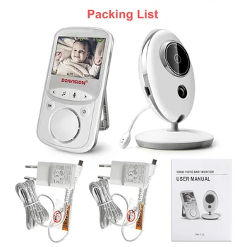 Brezžični LCD Audio Video, Baby Monitor VB605 Radio Varuška Glasbe IR Interkom 24h Prenosne Kamere Baby Walkie Talkie Varuška