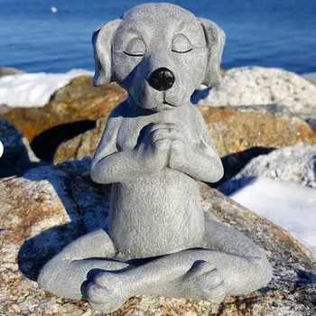 DODATKI modni pes buda meditacija pes kip joga pes molitev predstavljajo konkretne zen dekoracijo dejanje slika