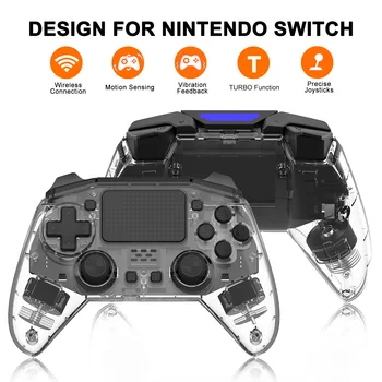Pregledna Gamepad Krmilnika Za Nintendo Stikalo Krmilnika PS4 Krmilnik Bluetooth Brezžično Stikalo Palčko Za Bluetooth