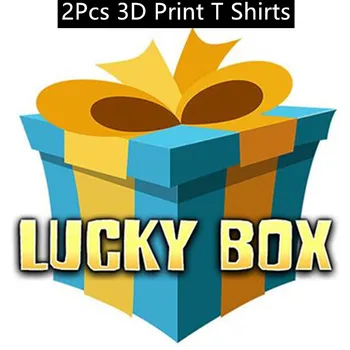 Pošlji Naključno 2 Kos Priložnostne Ulične Mode T Majice Kratek Rokav Človek Svoboden Tees 3D Tiskanja Krog Vratu Puloverji