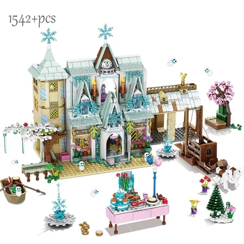 Disney Zamrznjene Sanje gradniki Elsa Princesa Dekle, Princesa Pravljice Snegu in Ledu Gradu Opeke DIY Igrače za Otroke Darila