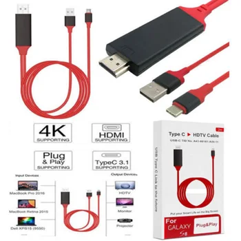 Za Strele Hdmi USB C USB 3.1 Tip C za HDTV HDMI Kabel AV Adapter 4K Za iPhone, iPad, Samsung Nokia 950 950XL LG Htc Macbook